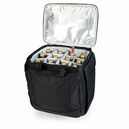Bodega Rolling Wine Cooler, Black Perspective: back
