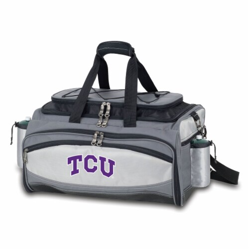 TCU Horned Frogs - Vulcan Portable Propane Grill & Cooler Tote Perspective: back