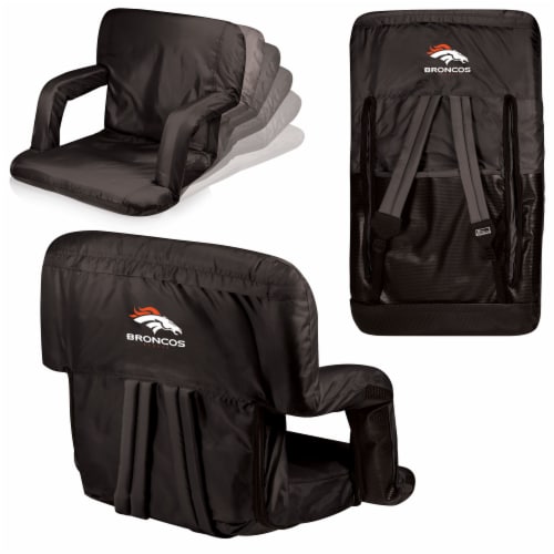 Denver Broncos Ventura Portable Reclining Stadium Seat - Black Perspective: back