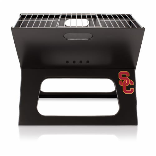 USC Trojans - X-Grill Portable Charcoal BBQ Grill Perspective: back