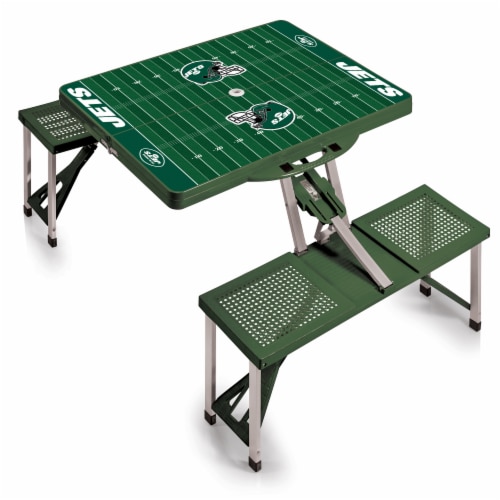 New York Jets - Picnic Table Portable Folding Table with Seats Perspective: back