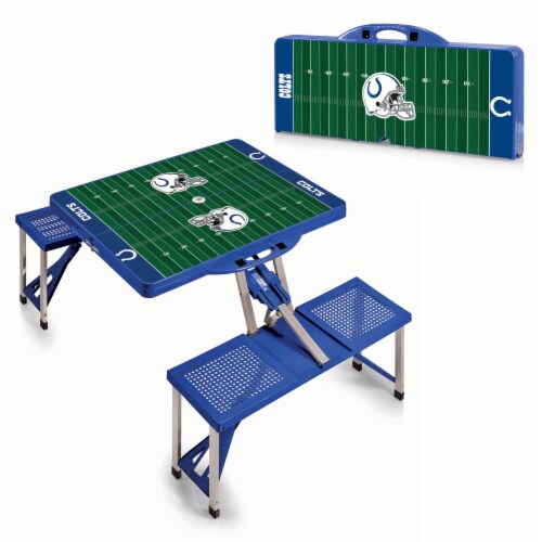 Indianapolis Colts - Picnic Table Portable Folding Table with Seats Perspective: back