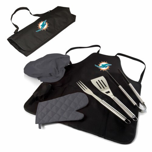 Miami Dolphins - BBQ Apron Tote Pro Grill Set Perspective: back