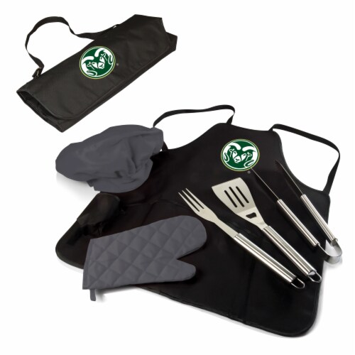 Colorado State Rams - BBQ Apron Tote Pro Grill Set Perspective: back