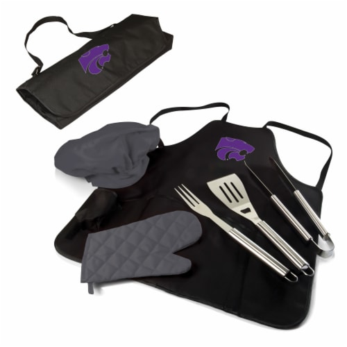 Kansas State Wildcats - BBQ Apron Tote Pro Grill Set Perspective: back