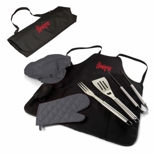 Nebraska Cornhuskers - BBQ Apron Tote Pro Grill Set Perspective: back
