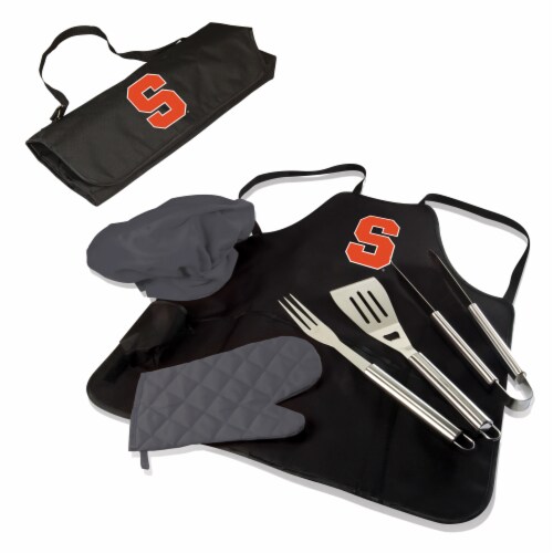 Syracuse Orange - BBQ Apron Tote Pro Grill Set Perspective: back