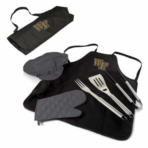 Wake Forest Demon Deacons - BBQ Apron Tote Pro Grill Set Perspective: back