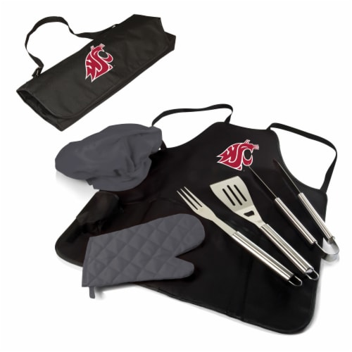Washington State Cougars BBQ Apron Tote Pro Set with Tools Perspective: back