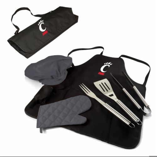 Cincinnati Bearcats - BBQ Apron Tote Pro Grill Set Perspective: back
