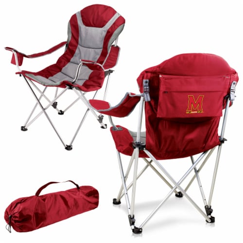 Maryland Terrapins - Reclining Camp Chair Perspective: back