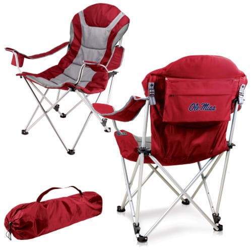 Ole Miss Rebels - Reclining Camp Chair Perspective: back