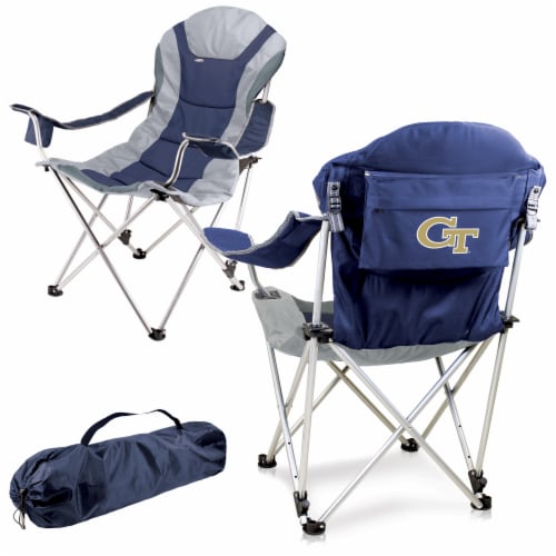 Georgia Tech Yellow Jackets - Reclining Camp Chair Perspective: back