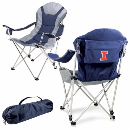Illinois Fighting Illini - Reclining Camp Chair Perspective: back