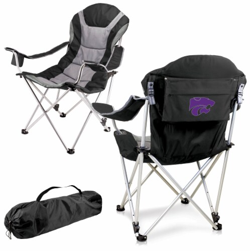 Kansas State Wildcats - Reclining Camp Chair Perspective: back