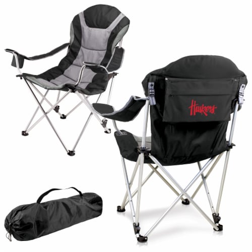 Nebraska Cornhuskers - Reclining Camp Chair Perspective: back