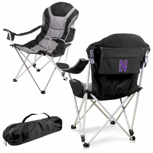 Northwestern Wildcats - Reclining Camp Chair Perspective: back