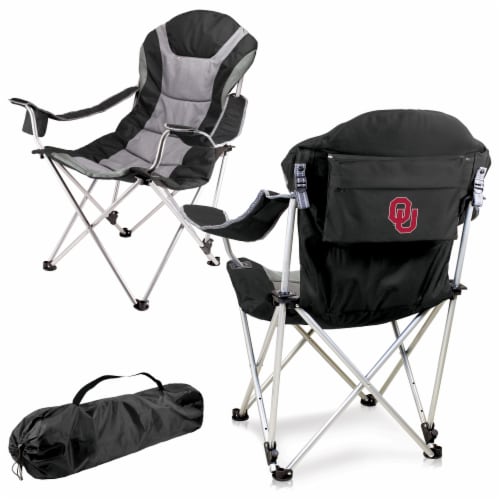 Oklahoma Sooners - Reclining Camp Chair Perspective: back
