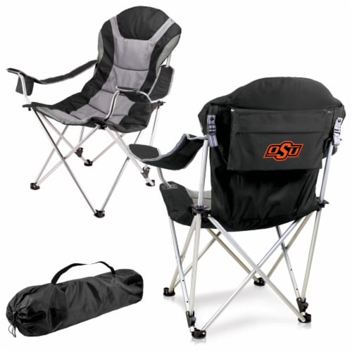 Oklahoma State Cowboys - Reclining Camp Chair Perspective: back