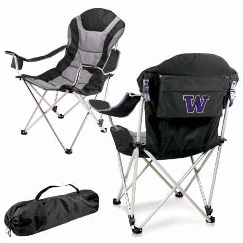 Washington Huskies - Reclining Camp Chair Perspective: back