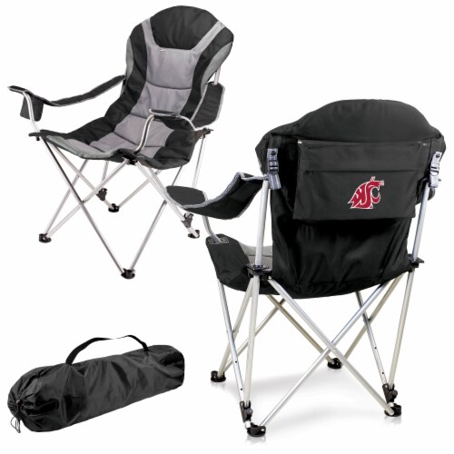 Washington State Cougars - Reclining Camp Chair Perspective: back