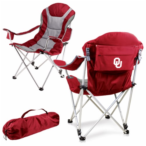 Oklahoma Sooners - Reclining Camp Chair Perspective: back