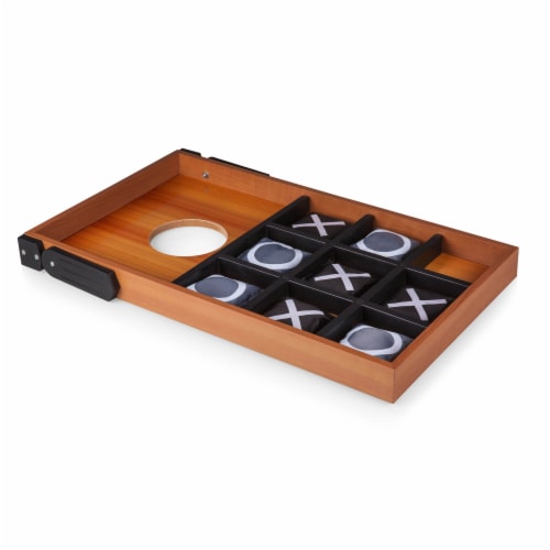 Mini Bean Bag Throw Game, Wood Grain Perspective: back