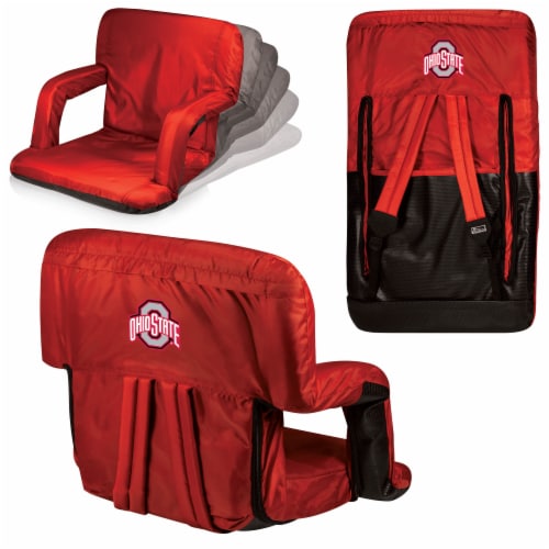 Ohio State Buckeyes Ventura Portable Reclining Stadium Seat - Red Perspective: back