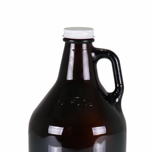 Glass 64 oz. Growler, Amber Perspective: back