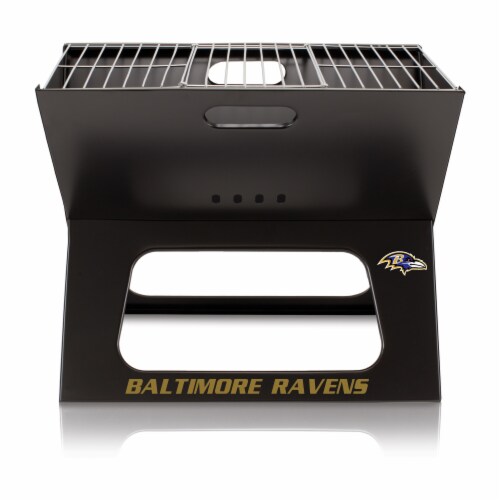 Baltimore Ravens - X-Grill Portable Charcoal BBQ Grill Perspective: back