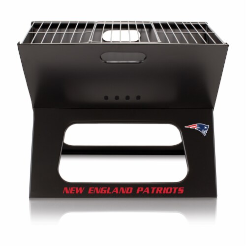 New England Patriots - X-Grill Portable Charcoal BBQ Grill Perspective: back