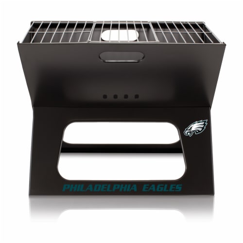 Philadelphia Eagles - X-Grill Portable Charcoal BBQ Grill Perspective: back