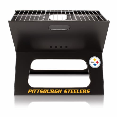 Pittsburgh Steelers - X-Grill Portable Charcoal BBQ Grill Perspective: back