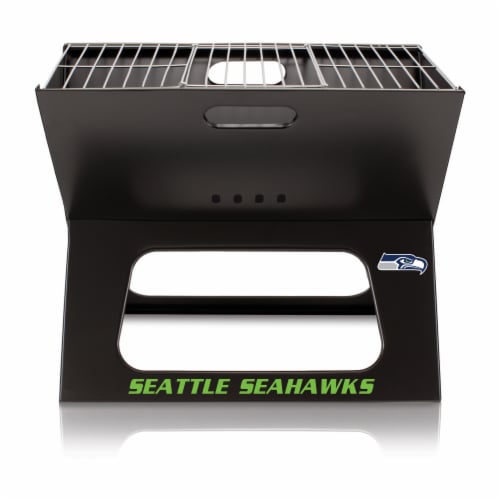 Seattle Seahawks - X-Grill Portable Charcoal BBQ Grill Perspective: back