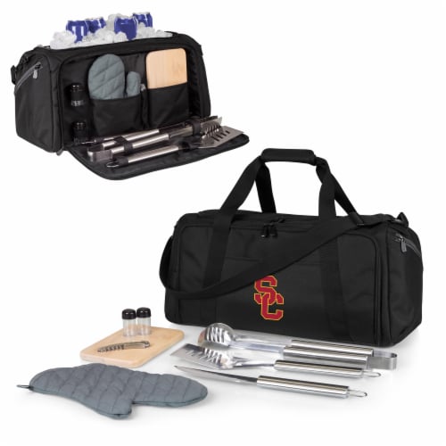 USC Trojans - BBQ Kit Grill Set & Cooler Perspective: back