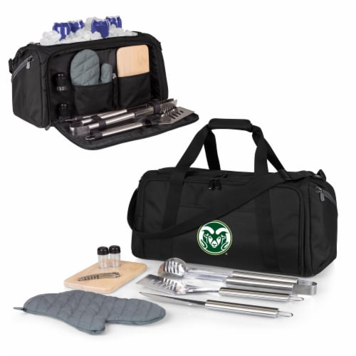 Colorado State Rams - BBQ Kit Grill Set & Cooler Perspective: back