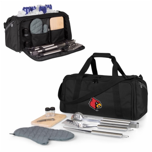 Louisville Cardinals - BBQ Kit Grill Set & Cooler Perspective: back
