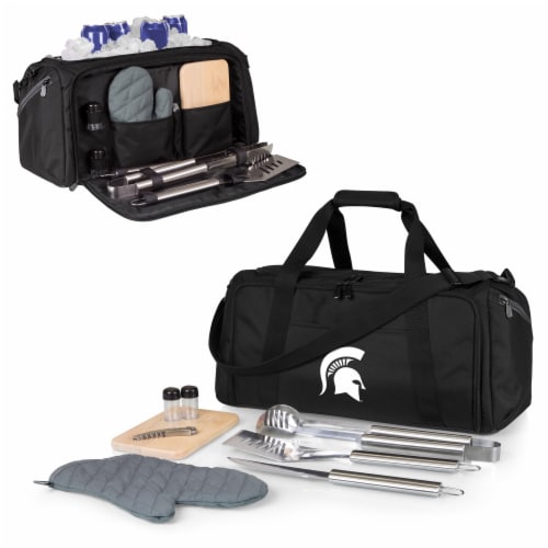 Michigan State Spartans - BBQ Kit Grill Set & Cooler Perspective: back