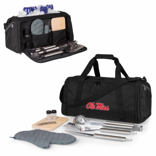 Ole Miss Rebels - BBQ Kit Grill Set & Cooler Perspective: back