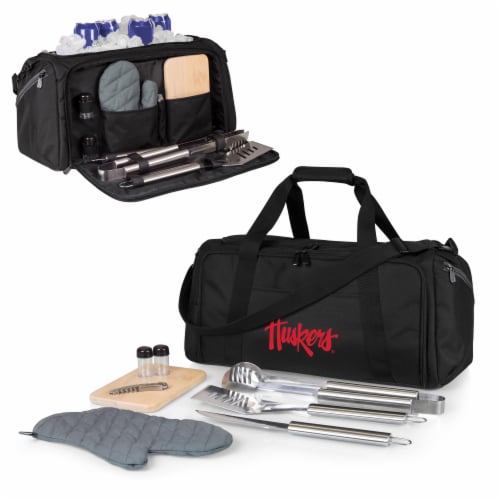 Nebraska Cornhuskers - BBQ Kit Grill Set & Cooler Perspective: back