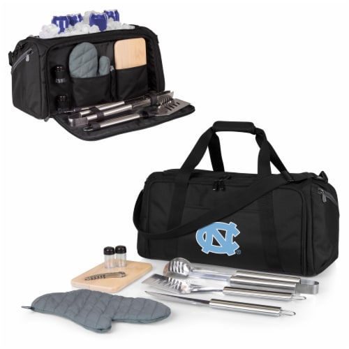 North Carolina Tar Heels - BBQ Kit Grill Set & Cooler Perspective: back