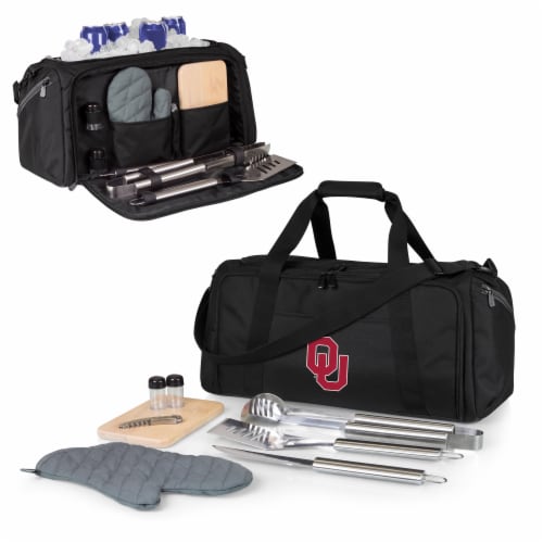 Oklahoma Sooners - BBQ Kit Grill Set & Cooler Perspective: back