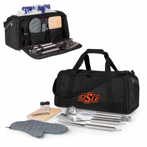Oklahoma State Cowboys - BBQ Kit Grill Set & Cooler Perspective: back