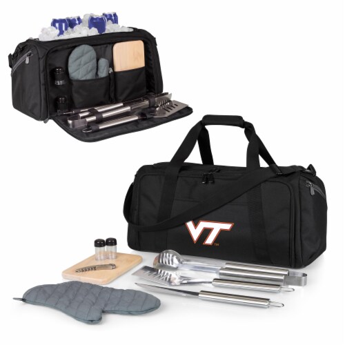 Virginia Tech Hokies - BBQ Kit Grill Set & Cooler Perspective: back