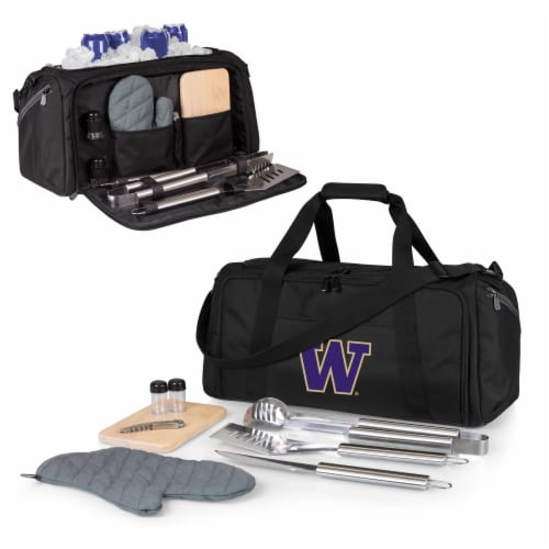 Washington Huskies - BBQ Kit Grill Set & Cooler Perspective: back