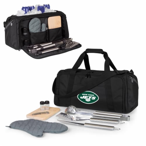 New York Jets - BBQ Kit Grill Set & Cooler Perspective: back