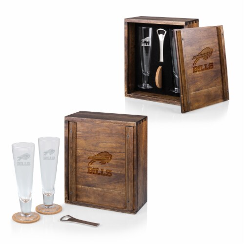 Buffalo Bills - Pilsner Beer Glass Gift Set Perspective: back