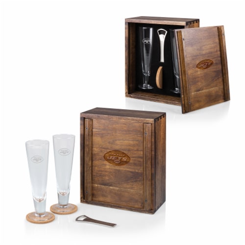 New York Jets - Pilsner Beer Glass Gift Set Perspective: back