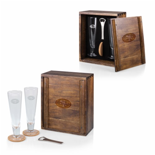 San Francisco 49ers - Pilsner Beer Glass Gift Set Perspective: back