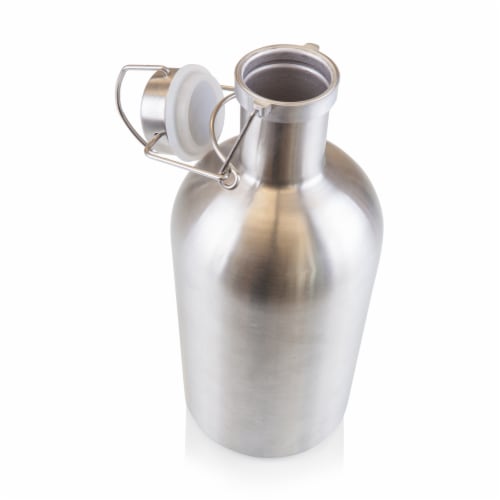 Stainless Steel 64 oz. Growler, Silver Perspective: back